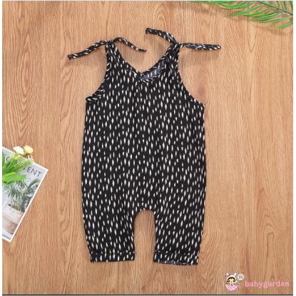 Jumpsuit Hai Dây In Hoa Cho Bé Gái