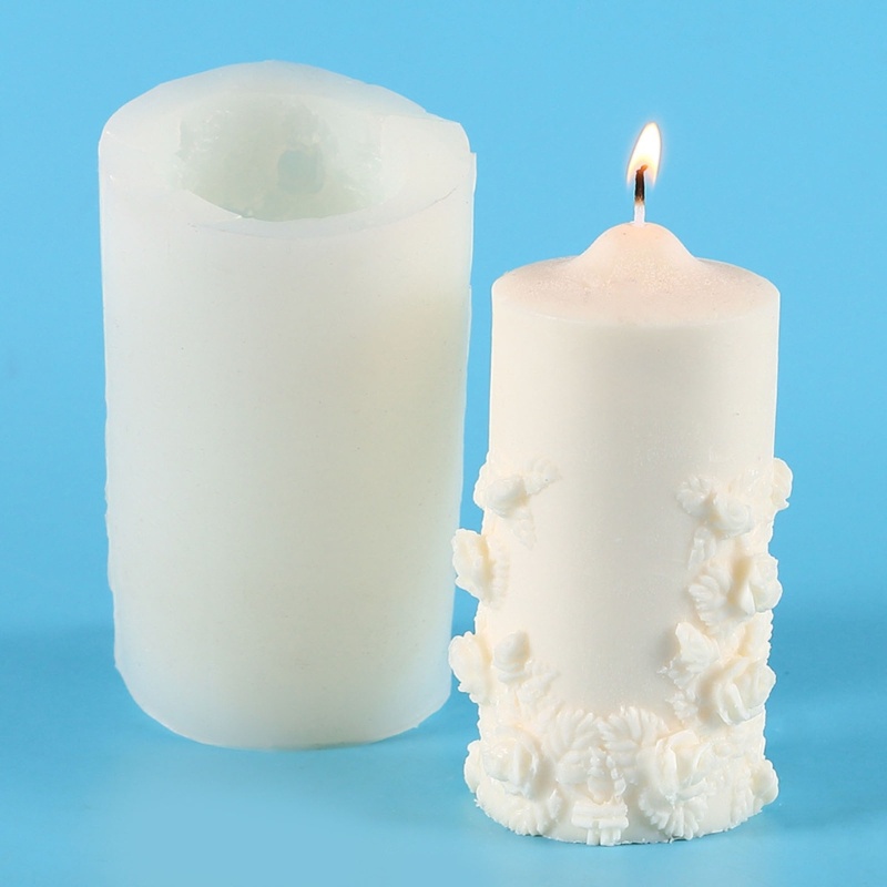 Khuôn Silicone Làm Nến Hình Trụ Hình Chiếc Lá