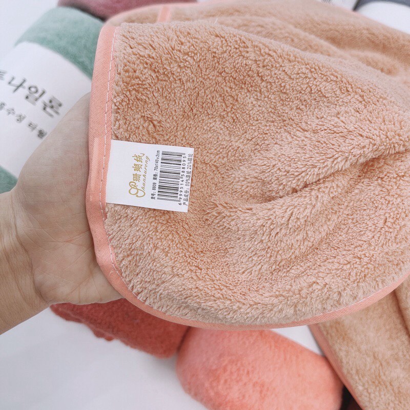 Khăn Tắm Xuất Hàn KT 70X120cm Siêu Thấm , Siêu Mềm, Chất Bông Mềm Mịn