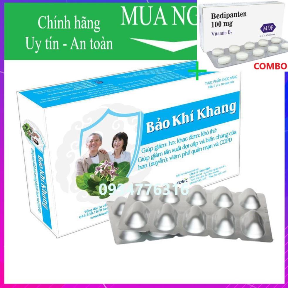 Combo Bedipanten 100mg +  ✅ BẢO KHÍ KHANG - Bảo Vệ Chức Năng Hệ Hô Hấp