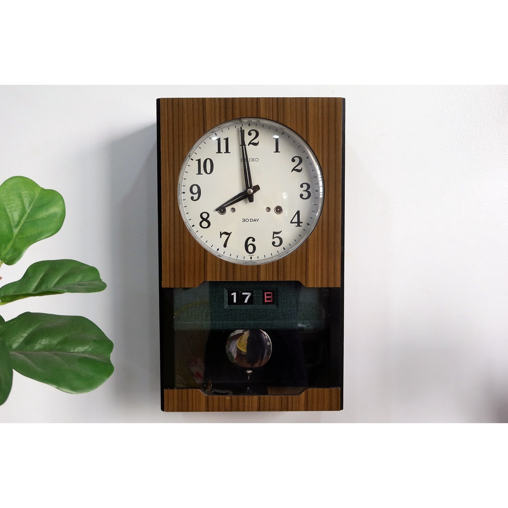 Đồng hồ treo tường quả lắc lên dây cót cổ Nhật Bản hiệu SEIKO
