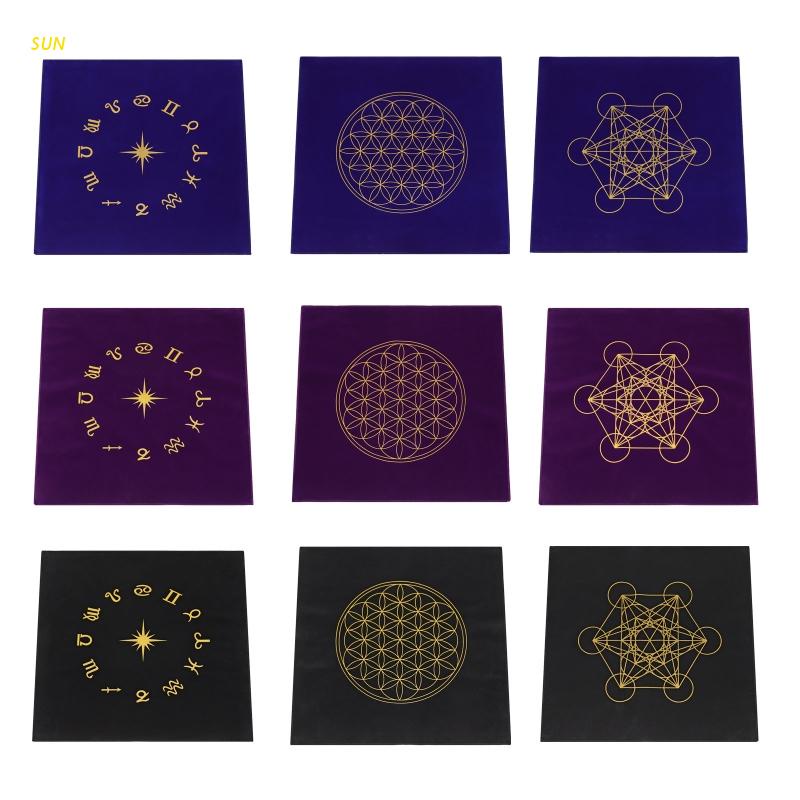 Khăn Trải Bàn Bằng Vải Flannel Họa Tiết Bài Tarot