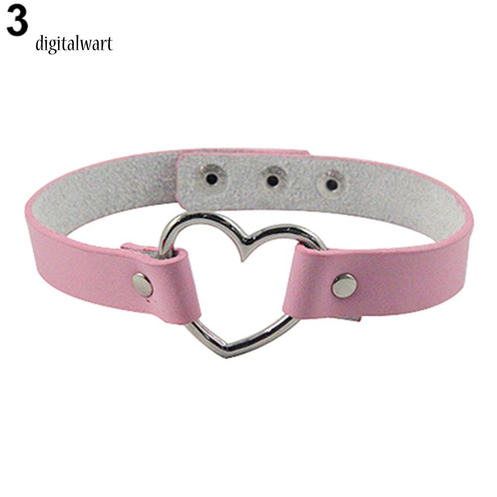 Vòng cổ choker da nhân tạo mặt trái tim kim loại phong cách Gothic trẻ trung cá tính dành cho nữ | BigBuy360 - bigbuy360.vn