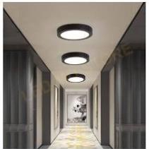 Đèn LED ốp trần gắn nổi 6W, 12W, 18W, 24W vuông tròn viền ĐEN ánh sáng trắng