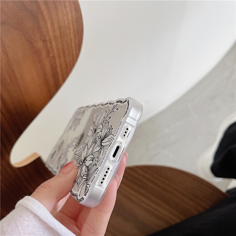 Ốp lưng iphone Ốp Điện Thoại In Họa Tiết Hoa Cho iPhone 13Promax 14pro xs / xr / 6Plus-14 Dinuo case