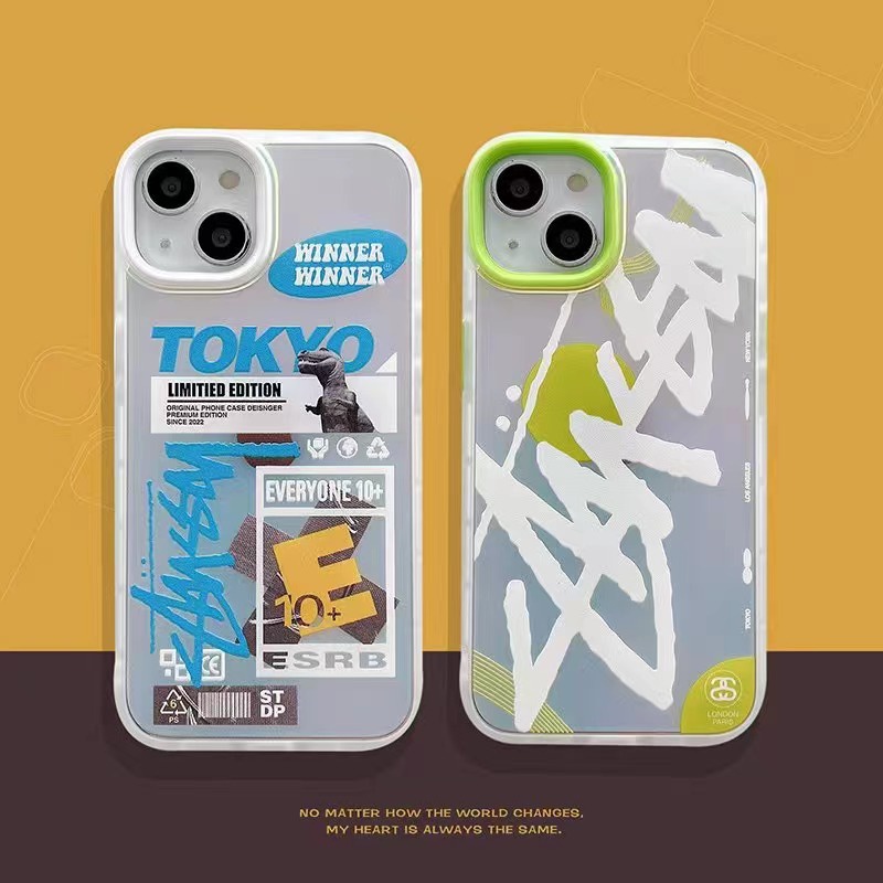 STUSSY Sang Trọng Ốp Điện Thoại In Họa Tiết graffiti Cho iphone 13 Pro Max i13 13pro 11ProMax i11 iX Xs XR Xs Max 7plus 8plus 12Pro 12 Pro Max