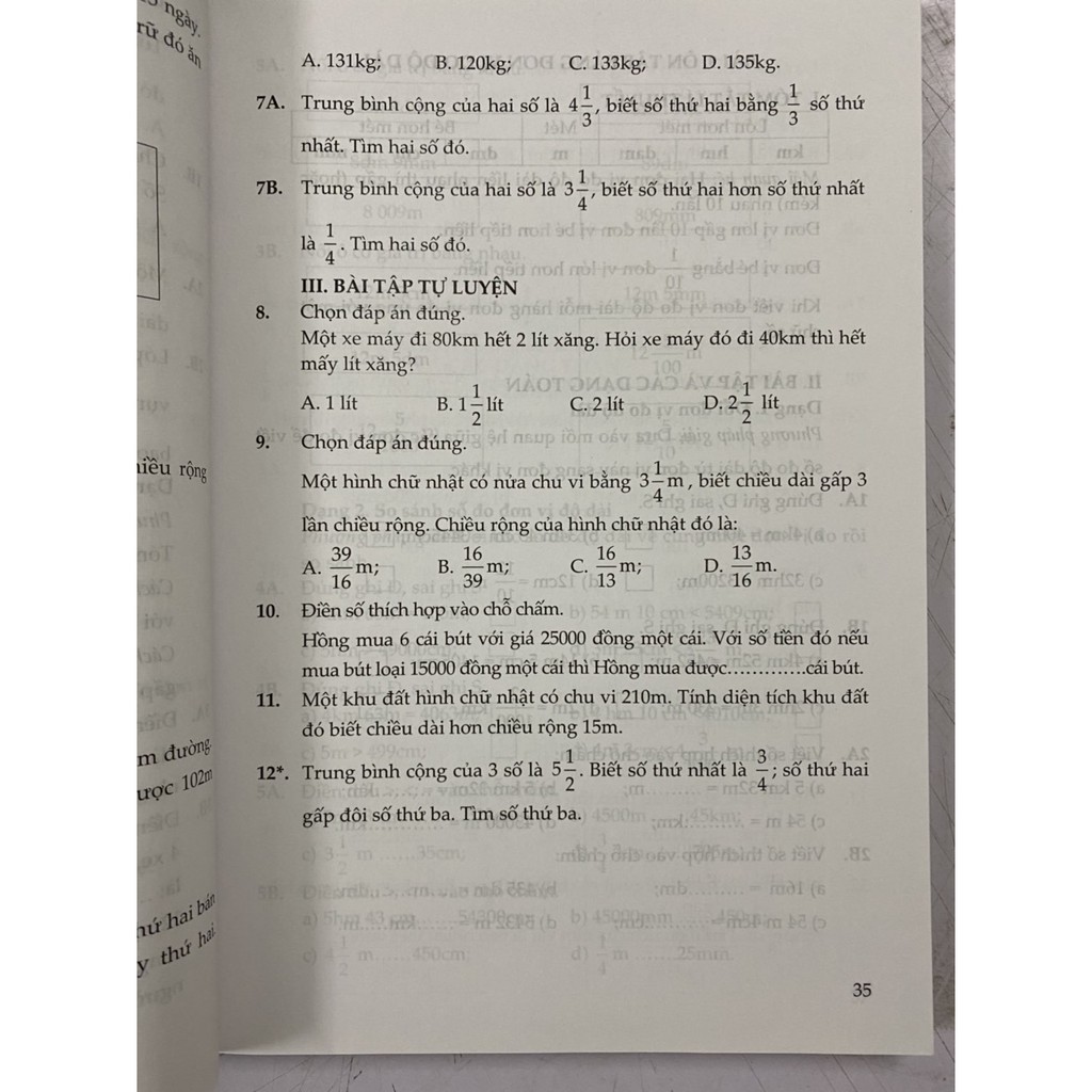 Sách - Củng Cố Và Ôn Luyện Toán Lớp 5 - Tập 1 (1 cuốn)