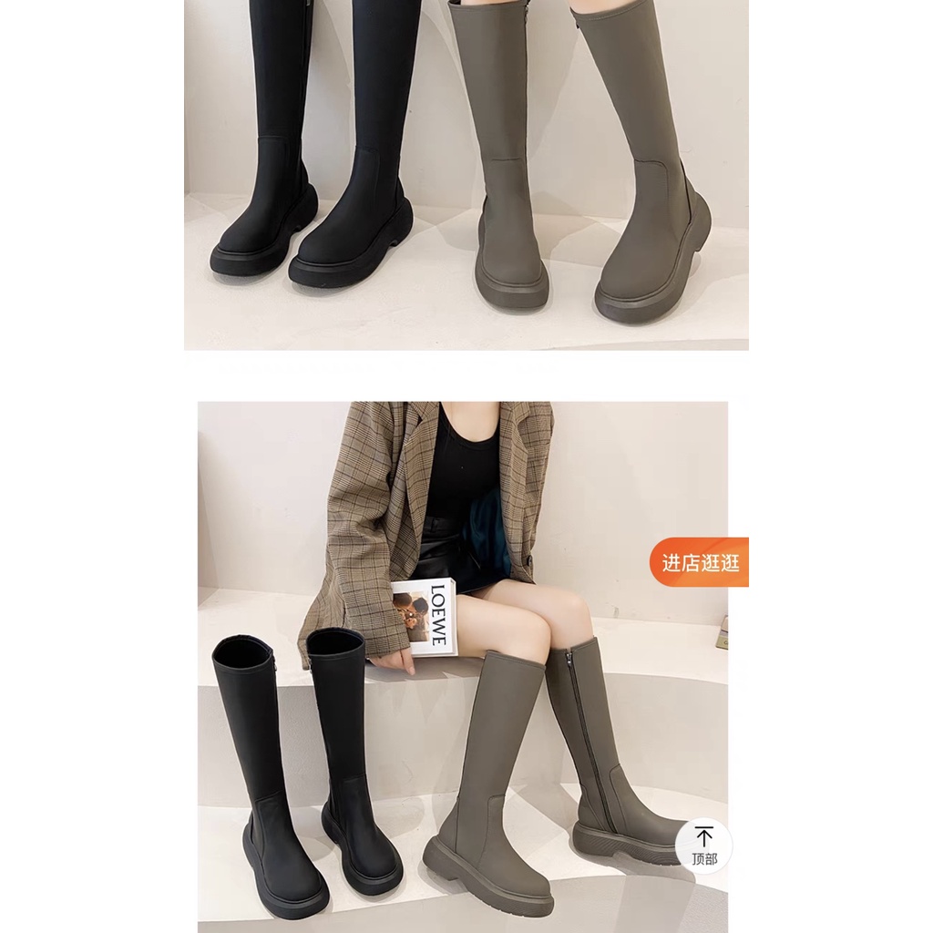 kumivn ORDER bốt boots dài mũi tròn đế bánh mì kiểu Anh | BigBuy360 - bigbuy360.vn