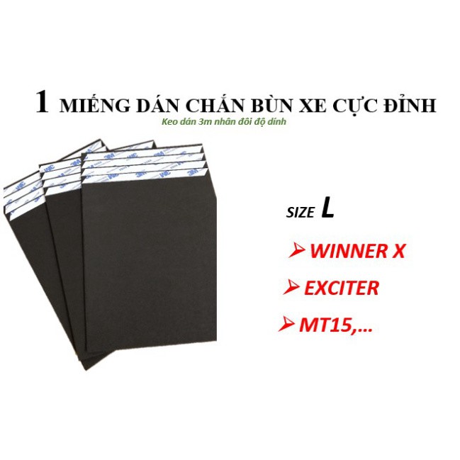 [G01] MIẾNG DÁN CHE CHẮN BÙN CHO TRƯỚC HOẶC SAU XE (KEO 3M NHÂN ĐÔI ĐỘ DÍNH) S033