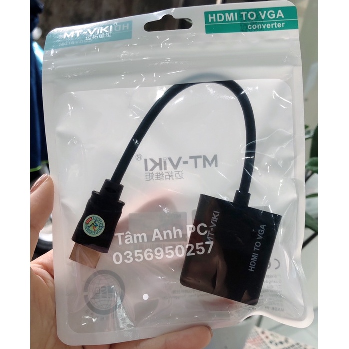 DÂY CHUYỂN ĐỔI TỪ HDMI Sang VGA CHUYÊN DỤNG CHO LAPTOP/PC