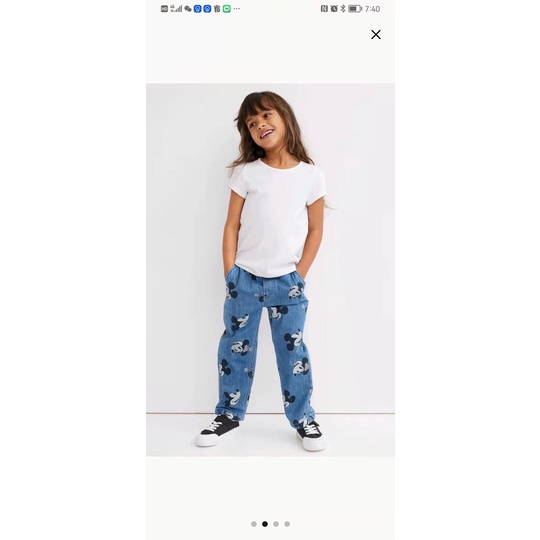 G29 - Quần jean culottes mickey cho bé