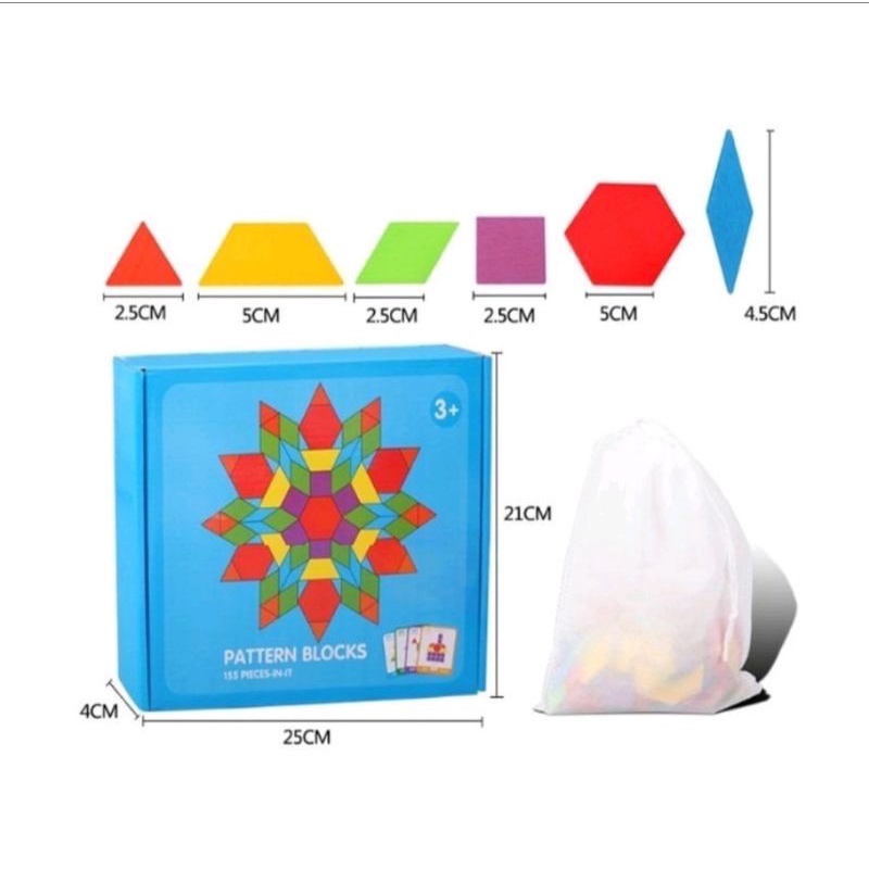 Ghép Hình Sáng Tạo - Pattern Blocks (155 chi tiết)