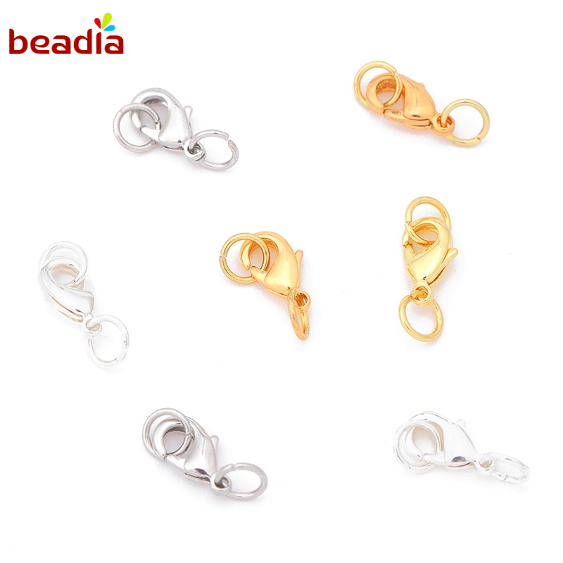 Set 5 khoá tôm hùm Beadia bằng đồng mạ điện dùng làm trang sức DIY