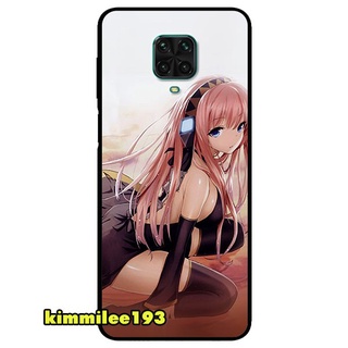 Ốp lưng dành cho xiaomi redmi note 9s - note 9 pro - note 9 pro max - anime cô gái tất đen