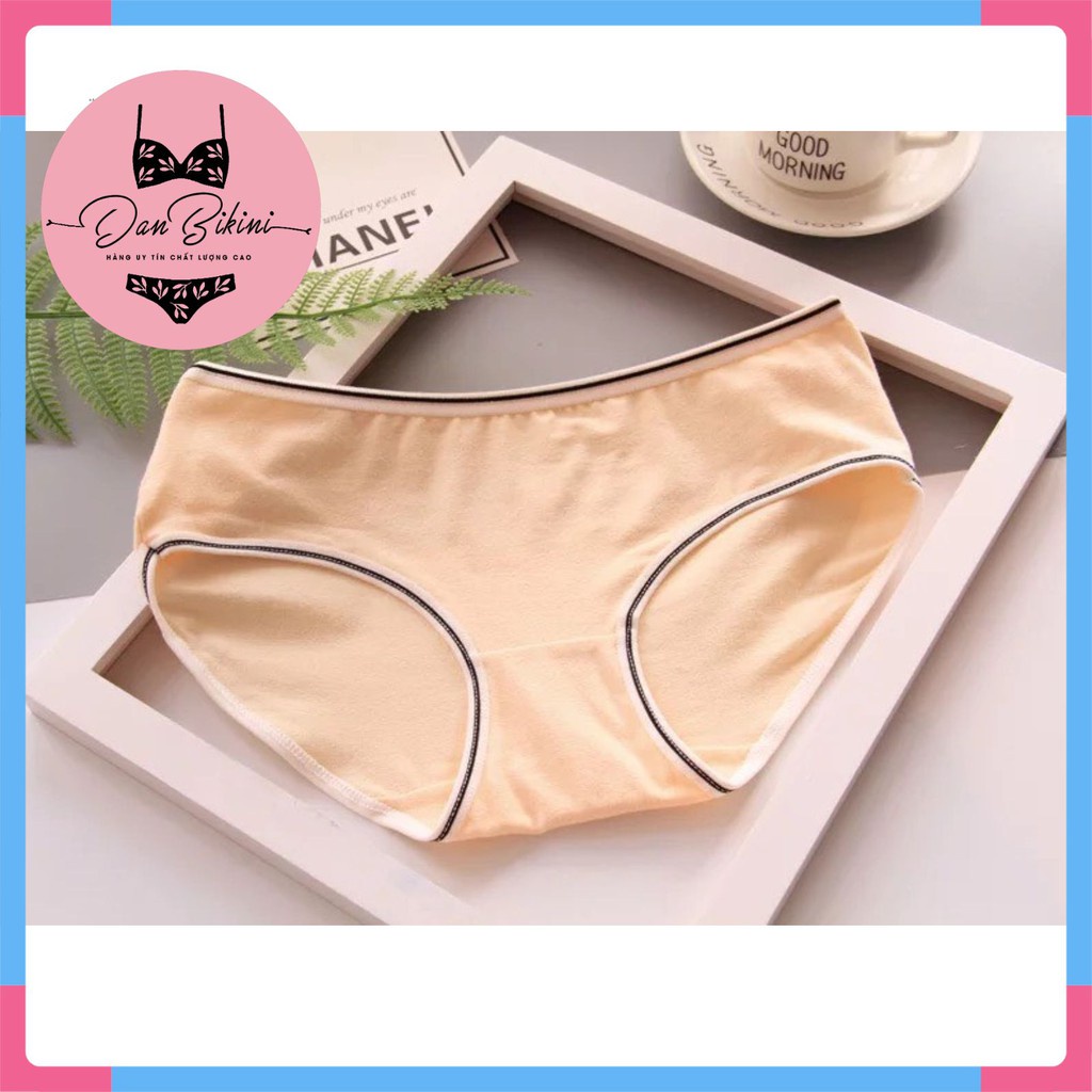 Quần Lót Nữ Cotton - Quần Lót Nữ viền kẻ màu tươi sáng ôm dáng kháng khuẩn thoáng mát DAN STORE MẪU 2800