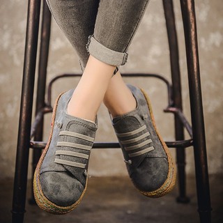 Giày lười nữ phong cách retro Châu Âu order