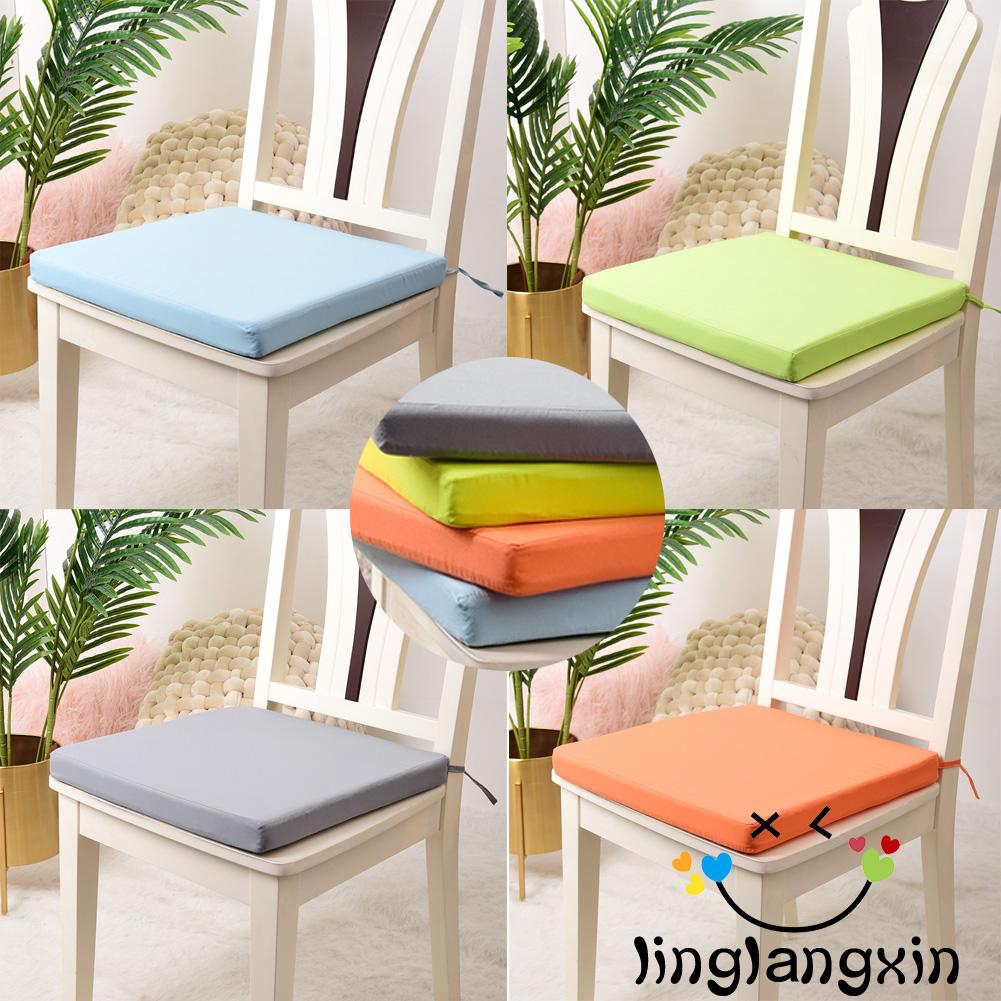 ⓗღ✯Removable Square Chair Seat Pad Outdoor Waterproof Seat Cushion Cover Tie On Garden Patio Chair