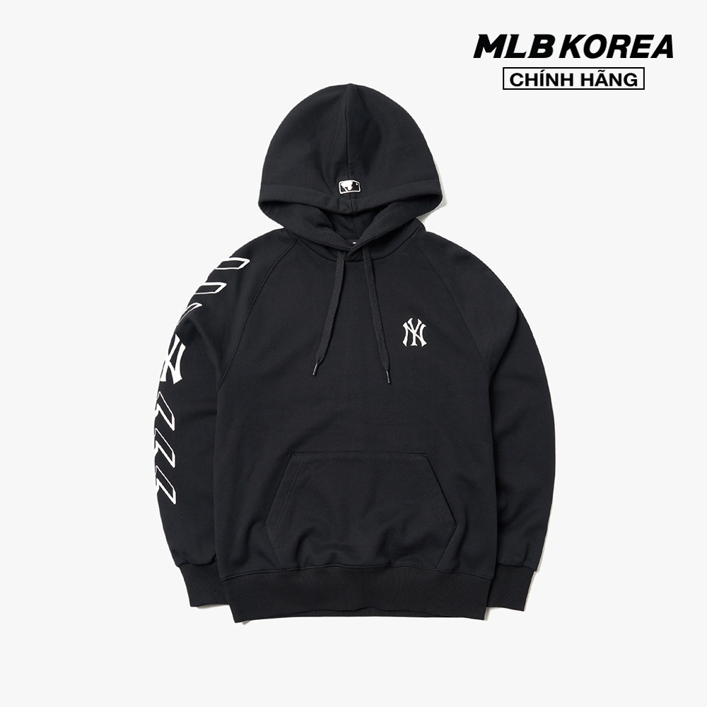 MLB - Áo hoodie dài tay phối mũ logo thêu nổi bật 3AHDS0114-50BKS