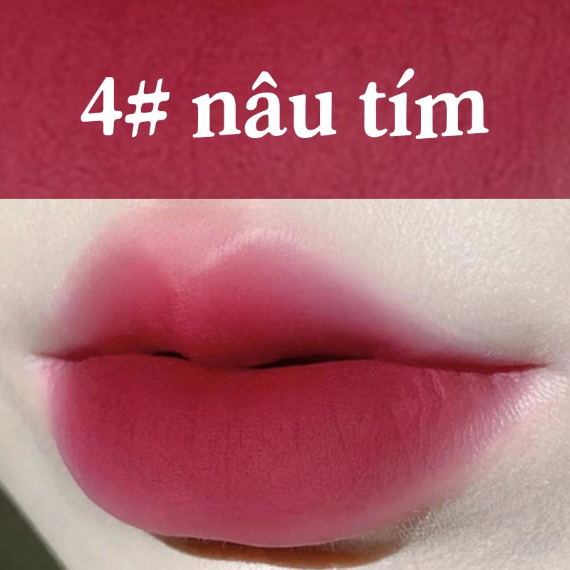 Son môi bóng cao cấp nhung rouge nâu sẫm chén chống dính lâu dài không thấm nước đôi môi xinh đẹp herorange