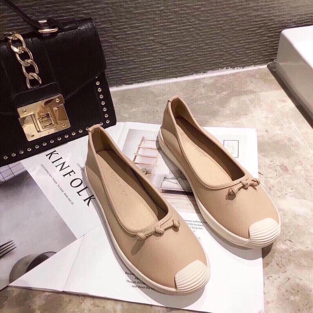 ] Giày lười nữ da mềm dáng trơn nơ nhỏ | BigBuy360 - bigbuy360.vn