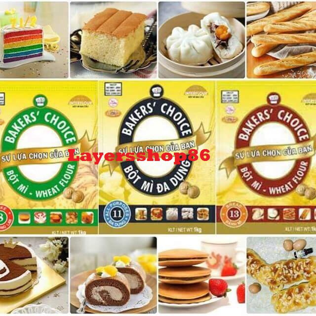 [Xả kho]Bột mì Baker Choice số 8 - 11 - 13 – Bột mì làm bánh bông lan / Cake flour/ Bánh mì/Bánh bao/ Bánh Quy...