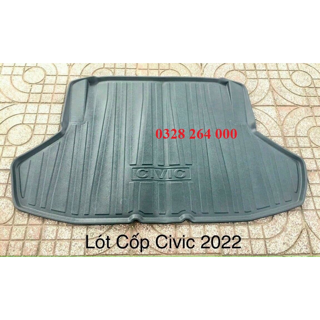 Lót cốp nhựa dẻo xe Honda Civic 2022 2023 cao cấp- Hàng dày dặn