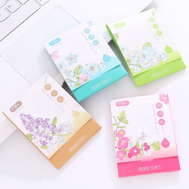[Hàng mới về] Set 100 giấy thấm dầu chăm sóc da mặt
