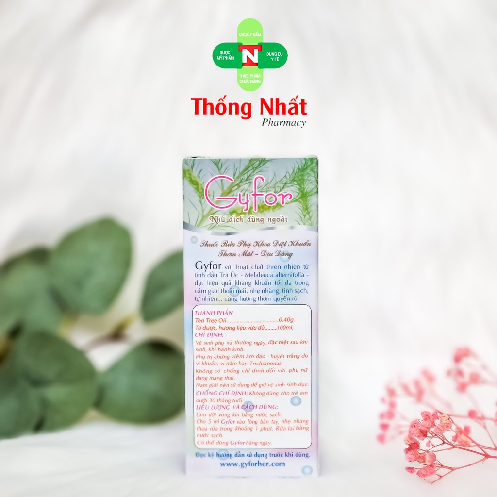 [CHÍNH HÃNG] - DUNG DỊCH VỆ SINH PHỤ NỮ GYFOR TINH DẦU TRÀM TRÀ SIÊU THƠM (100ML)