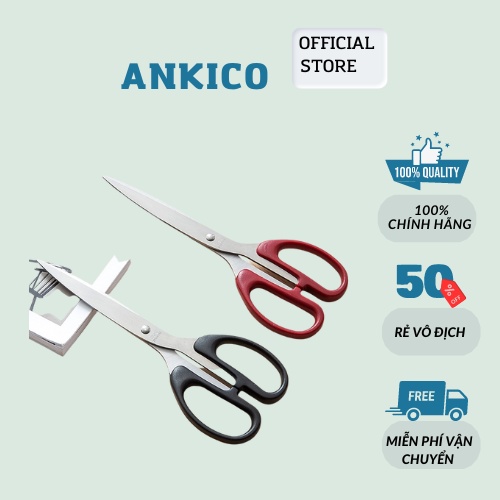 [ANKICO x DELI] Kéo văn phòng Deli kéo cắt lưỡi thép không gỉ E6009 ANKICO