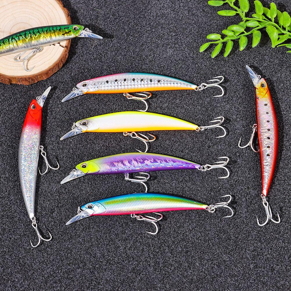 ZAIJIE24 Mồi Câu Cá Giả Dài Đúc Đúc Nhiều Màu Hữu Dụng