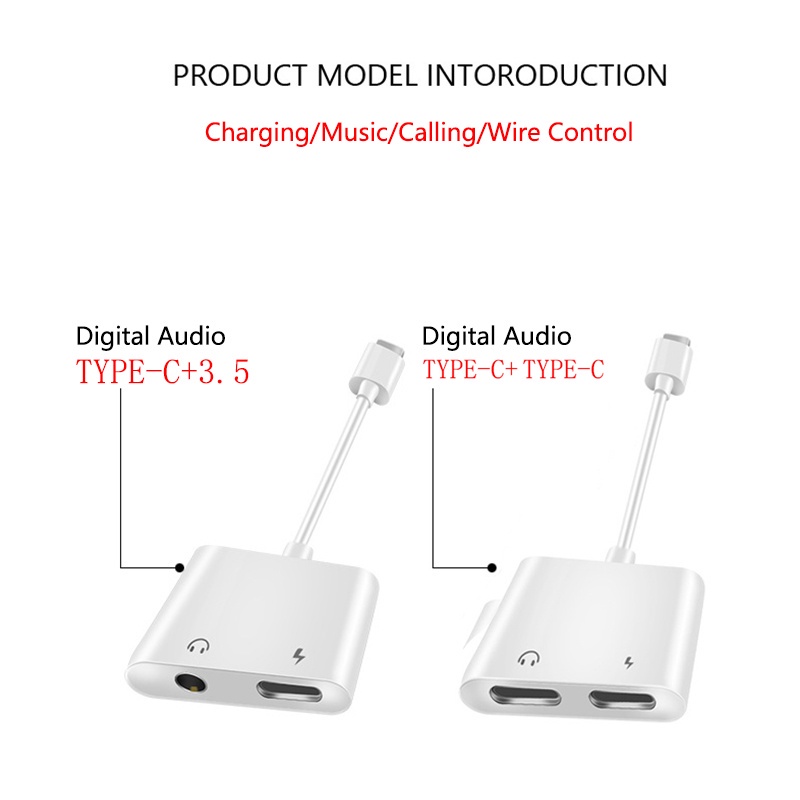 Dây Cáp Chuyển Đổi Tai Nghe Loại C 3.5mm 2 Trong 1 Cho iPad Pro 2018