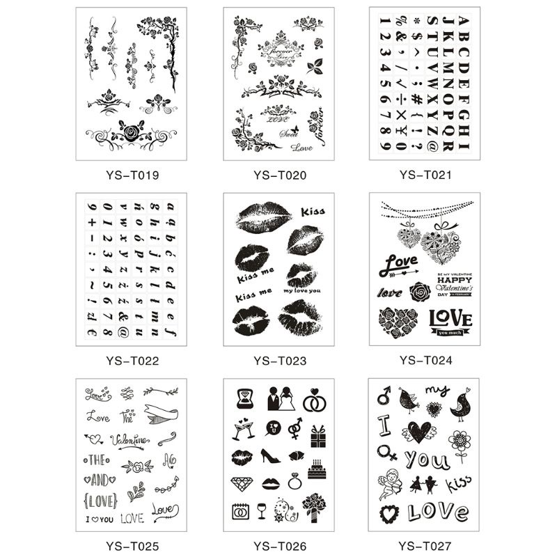 Con Dấu Silicone Trong Suốt In Nổi Hình Chữ Cái Và Số Dùng Trang Trí Album Ảnh DIY