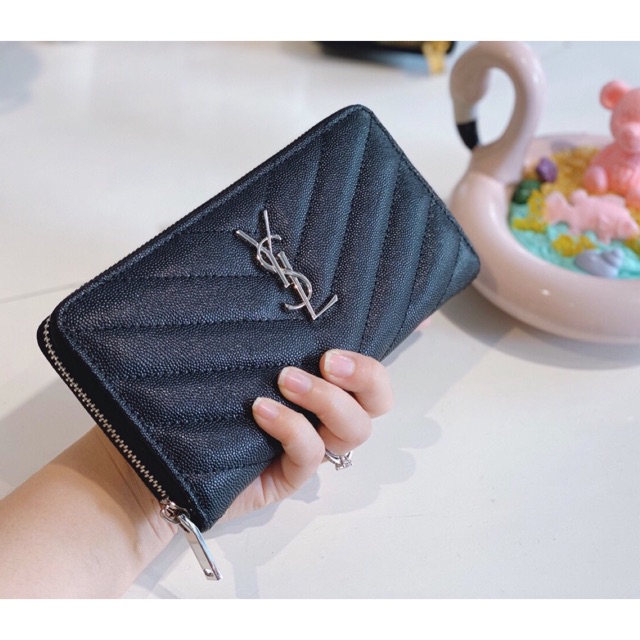 XẢ KHO SALE RẺ VÔ ĐỊCH Ví dài kéo khoá tag bạc và vàng hàng da thật fullbox có hộp cao cấp