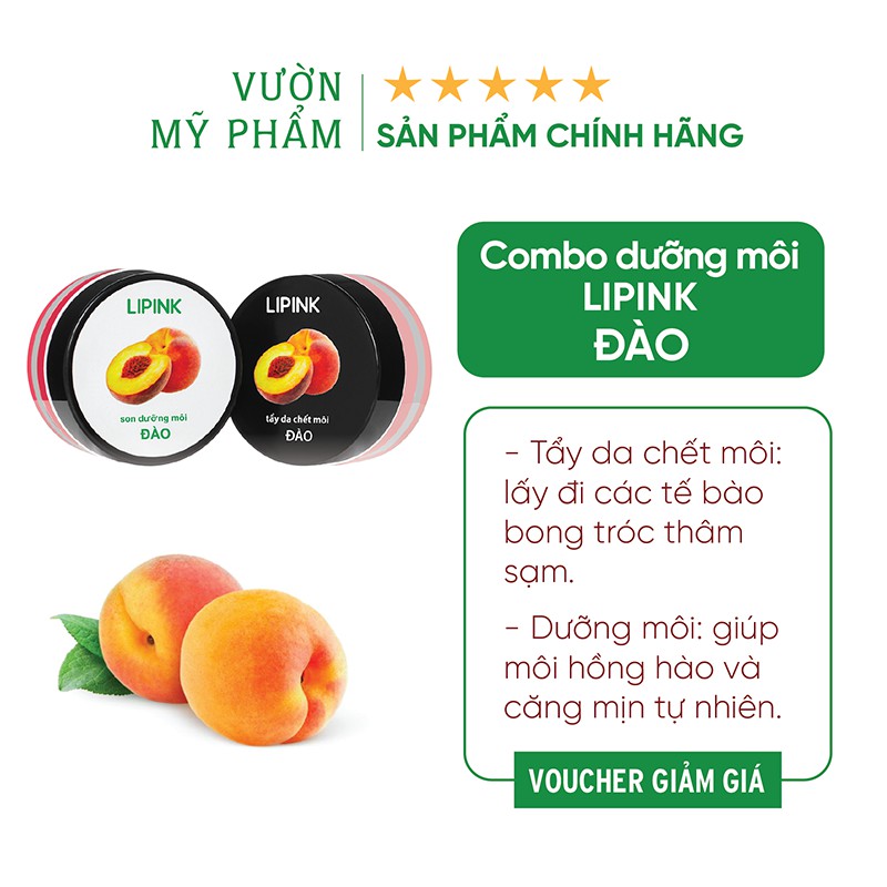 Son dưỡng môi combo LIPINK -  Son dưỡng môi mềm mịn, Tẩy da chết môi nhẹ nhàng