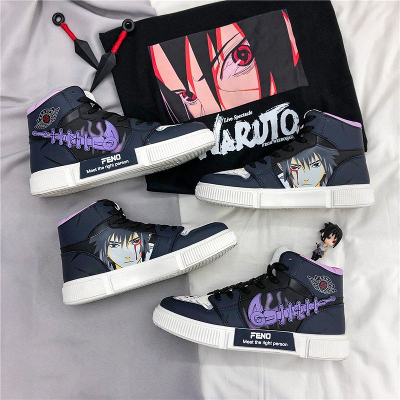 ⭐Ready Stock⭐◙▫Giày thể thao bóng rổ jordan Air Force 1 họa tiết ninja naruto Size 35-44