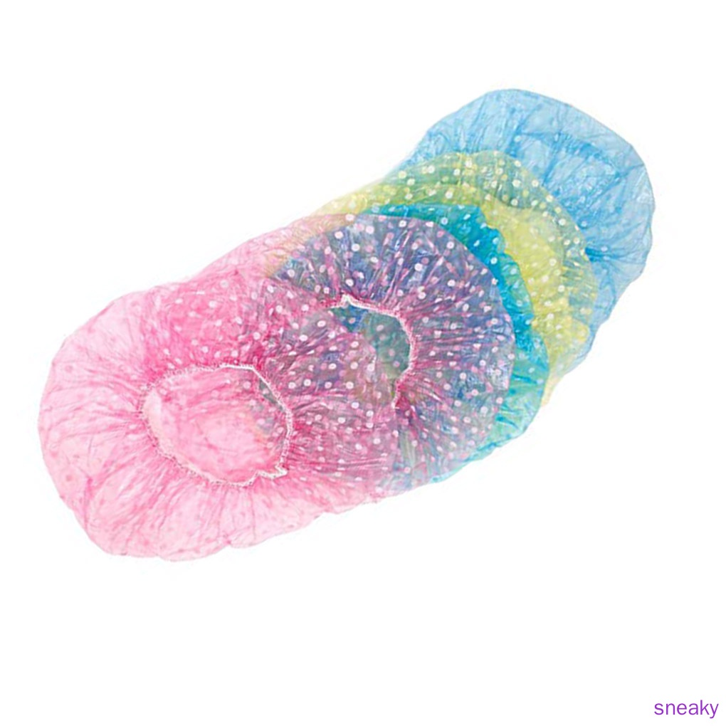 Set 6 Mũ Trùm Tóc Bằng Nhựa Trong Suốt Dùng Một Lần Tiện Dụng Cho Nữ