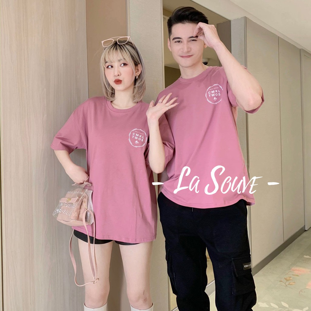 Áo thun tay lỡ nam nữ Unisex LA SOAVE màu hồng form rộng dáng Ulzzang cho cặp đôi đang yêu - Trendy 2021