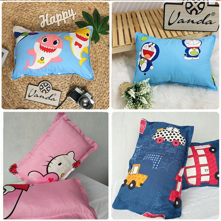 Gối trẻ em cotton 100% Cao cấp nhiều màu, gối cho bé size  30x45 cm