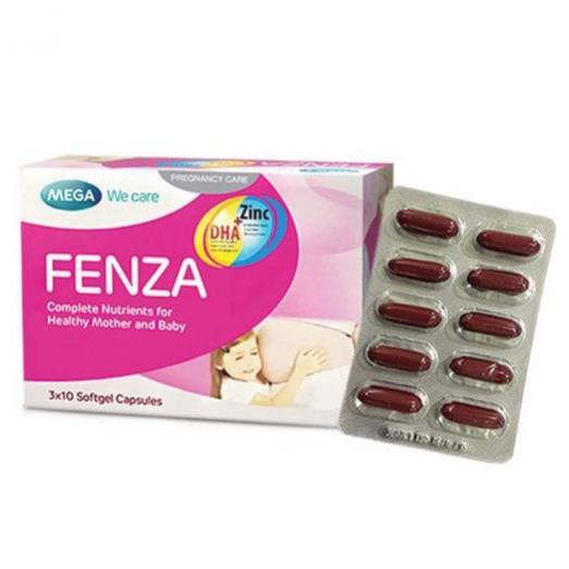 Fenza – Viên uống bổ sung vitamin, khoáng chất và DHA cho phụ nữ có thai, tăng cường sức khoẻ cho phụ nữ sau sinh (30v)