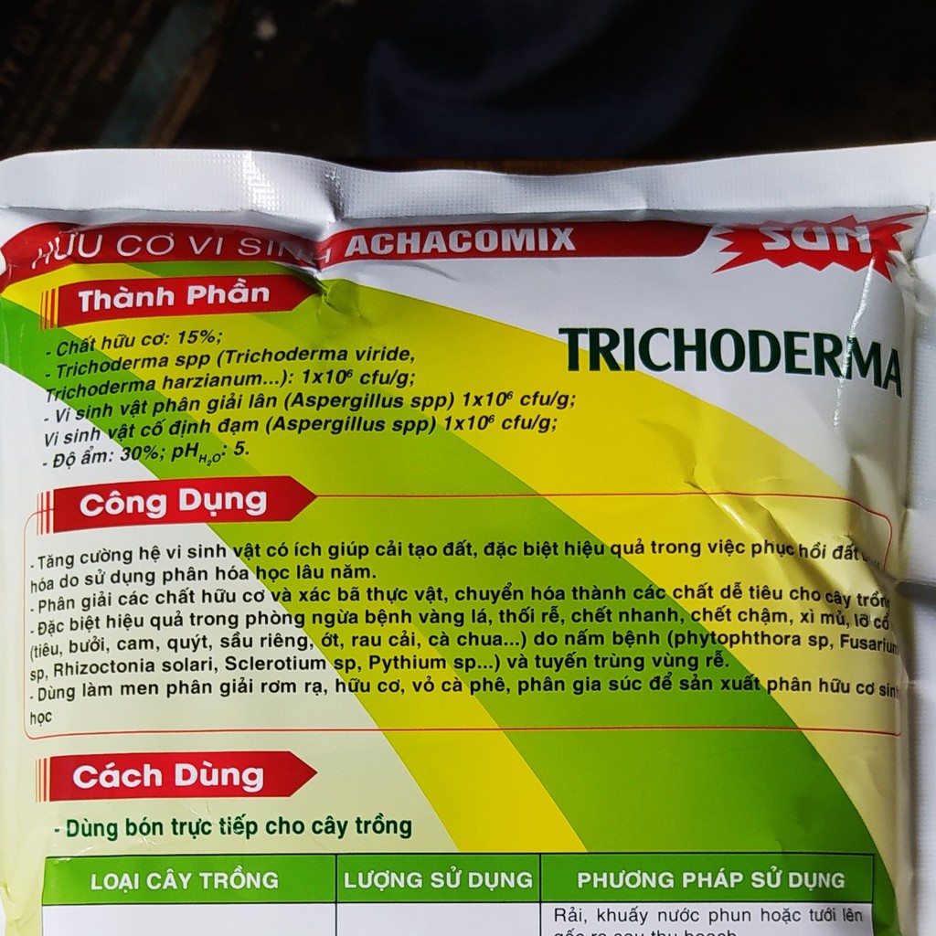 Nấm Đối Kháng Tricoderma - Phân Hữu Cơ Vi Sinh ACHACOMIX TRICHODERMA SUN (1kg)