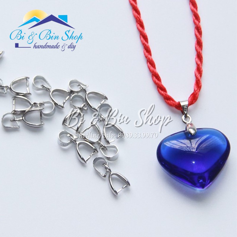 4 Cái Kẹp Mặt Dây Chuyền Có Khoen Treo Đeo Dây Chuyền, Làm Trang Sức Handmade