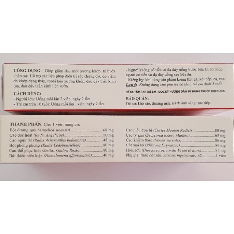 BẠCH THẤP ĐAN  Gold Vinaphar - Hộp 30 viên -  Giảm đau mỏi xương khớp, tê bì chân tay