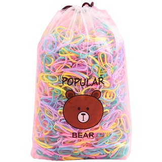 4000 CHUN BUỘC TÓC NHIỀU MÀU CHO BÉ GÁI ĐỰNG TRONG TÚI RÚT GẤU NÂU CỰC TIỆN