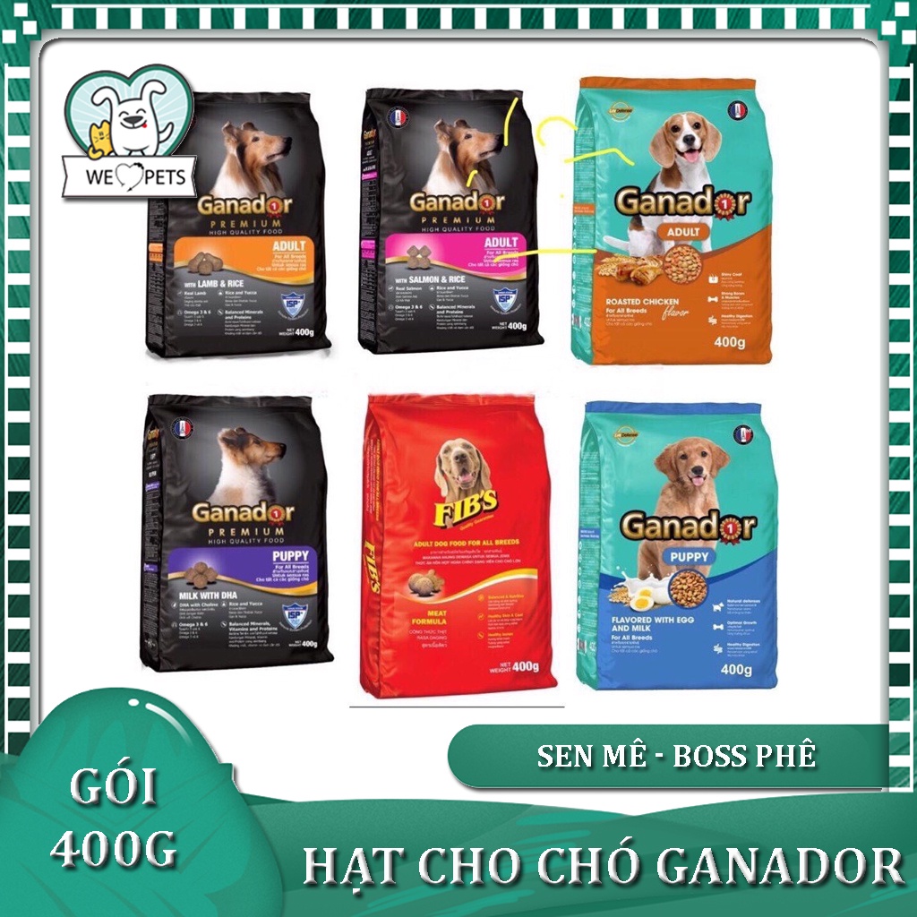 Thức Ăn Hạt Khô Ganador Cho Chó Con, Chó Lớn 400g - Lida Pet Shop