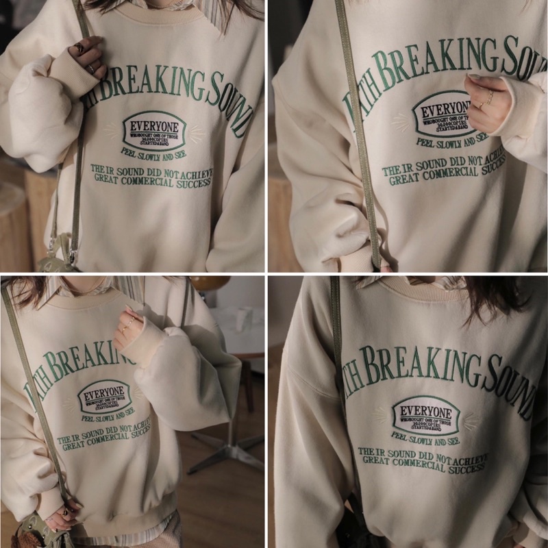 Áo Sweater nỉ thêu chữ, chất dày dặn form Unisex [Ảnh + Video thật tại Shop 100% CHILIF]❤Freeship | BigBuy360 - bigbuy360.vn