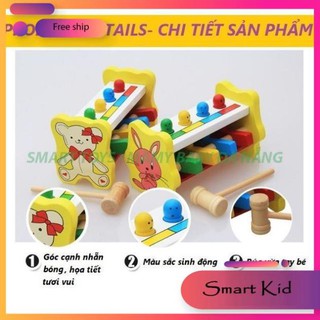 Combo 1 Xe Cũi Thả Hình Và 1 Bộ Đập Chuột Hình Thỏ Đồ chơi phân biệt hình dạng