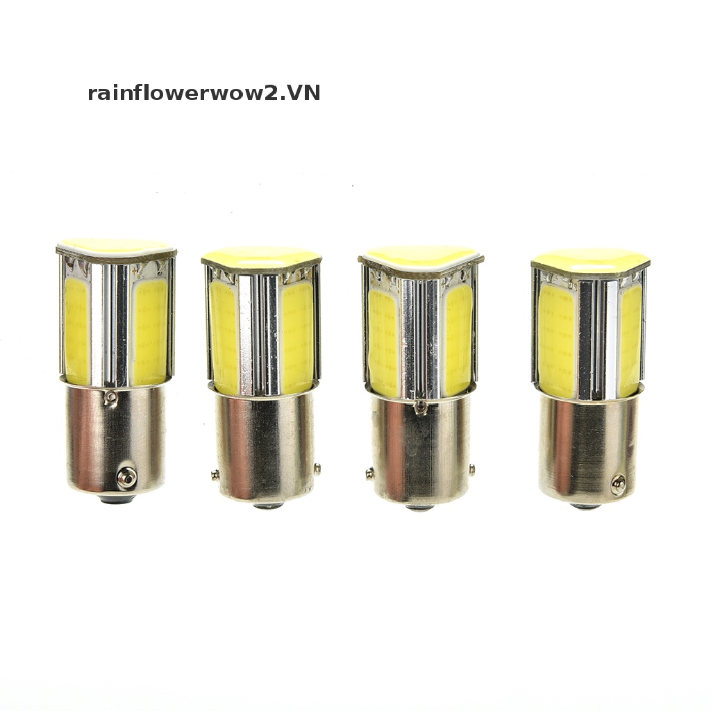Bộ 2 Đèn LED G18 1156 Ba15s 4 COB 12V D083 Ánh Sáng Đỏ Cho Xe Hơi
