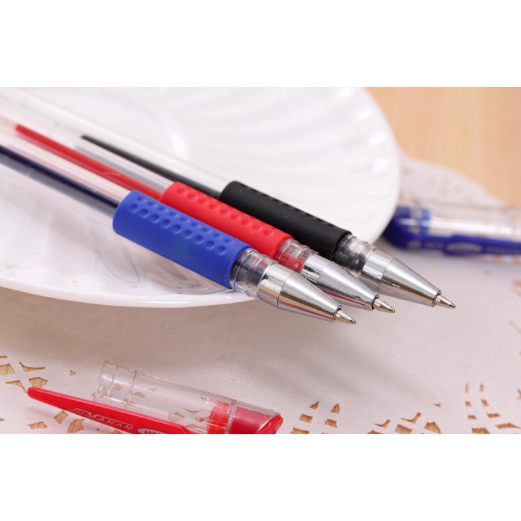 Bút Bi Nước Đen Xanh Đỏ Nhiều Màu Ngòi Nhỏ 0.5mm Cute H160