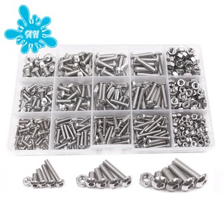 Set 500 ốc vít m3 m4 m5 a2 bằng thép không gỉ