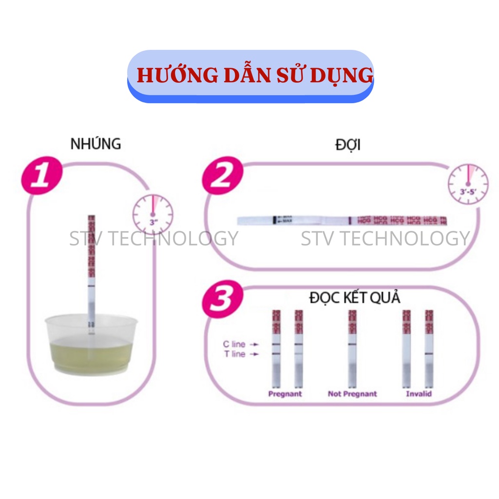 Que Thử Thai  Amestick TANAPHAR Dụng Cụ Phát Hiện Thai Sớm 2 Vạch Chính Xác